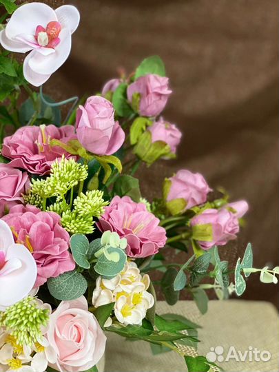 Букет из мыльных роз