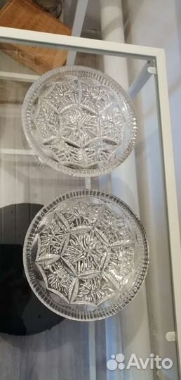 Блюдо хрустальное СССР 2 шт