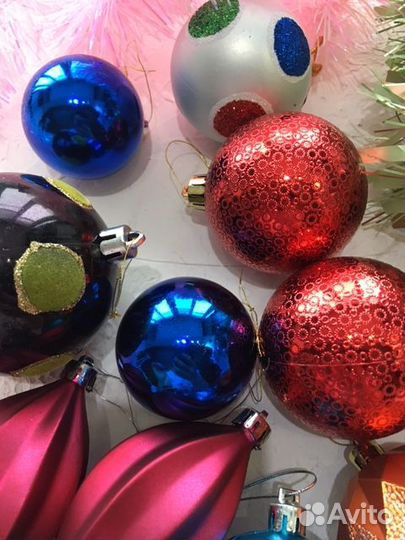Ёлочные игрушки мишура
