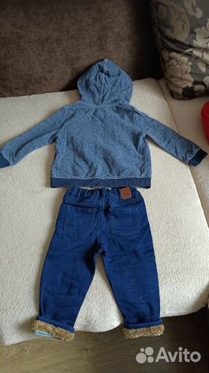 Джинсы + кофта с капюшоном на мальчика р 12/18