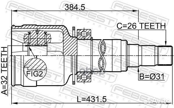 ШРУС внутренний перед прав 1911R58RH Febest