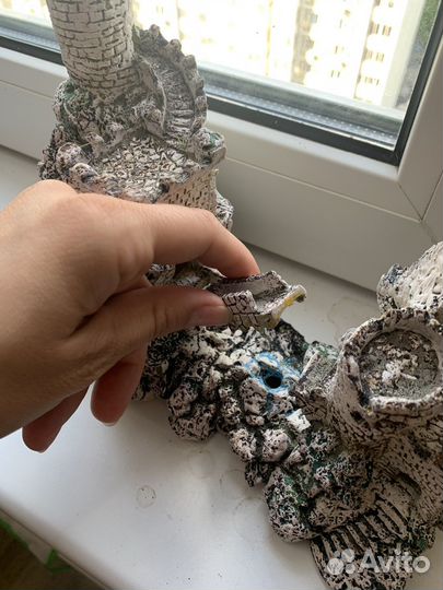 Декорации для аквариума замок камень