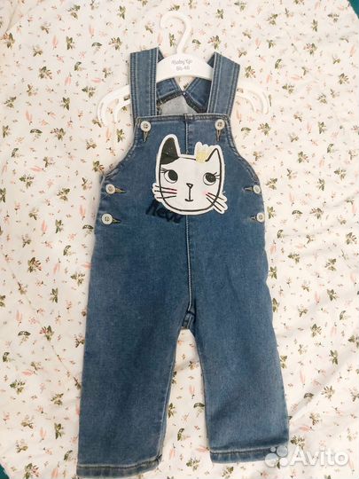 Джинсовый комбинезон для девочки 80