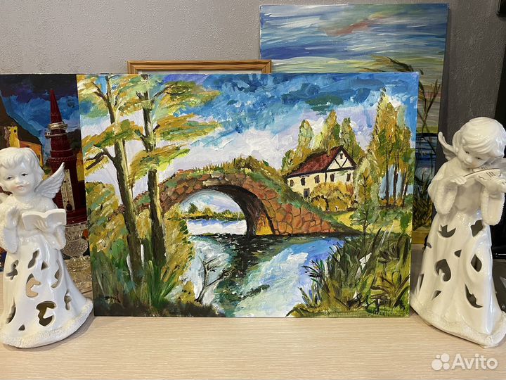 Картина акрилом на холсте