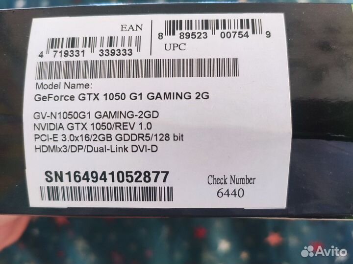 Видеокарта gtx 1050 2gb