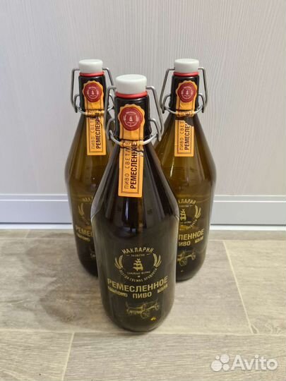 Бутылки с бугельной пробкой 1 л