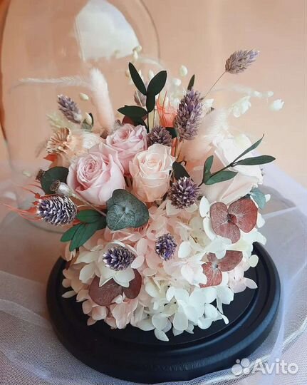 Сухоцветы в колбе