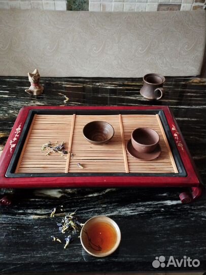 Доска для чайной церемонии Чабань с посудой