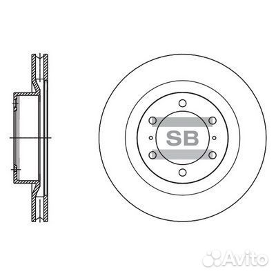 Диск тормозной передний Sangsin brake/HI-Q, SD4090