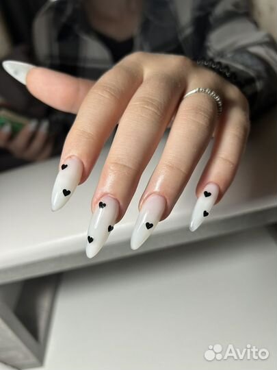 Маникюр гель лак и наращивание