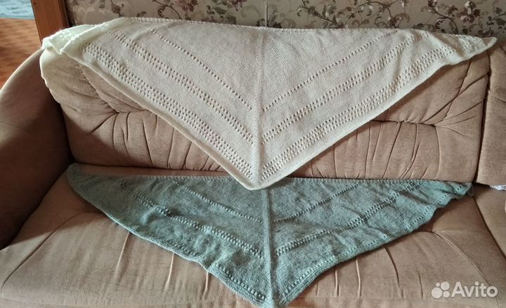 Бактус ангора шерстяной платок шаль новый