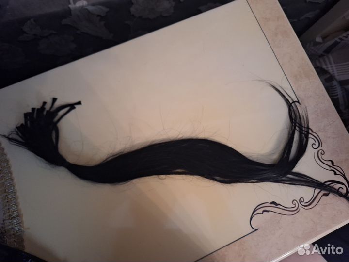 Волосы для наращивания черные бу