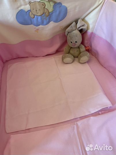 Детский комплект в кроватку с балдахином