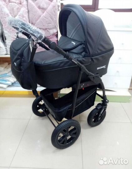 Коляска 3в1 Verdi Sonic Plus, цвет black ECO