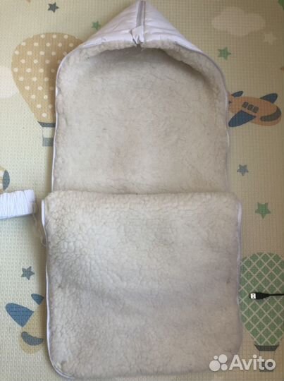 Конверт зимний на овчине на выписку и в коляску