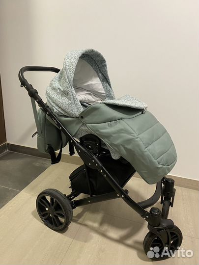 Коляска 2 в 1 Indigo эко кожа