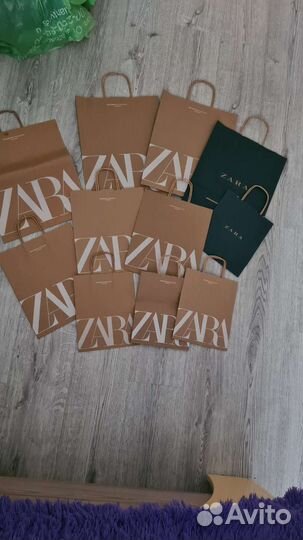 Бумажные пакеты Zara, Love republic, mango и др
