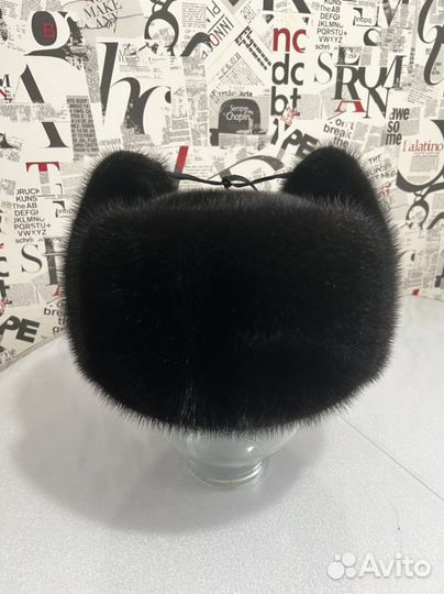 Шапка ушанка норковая