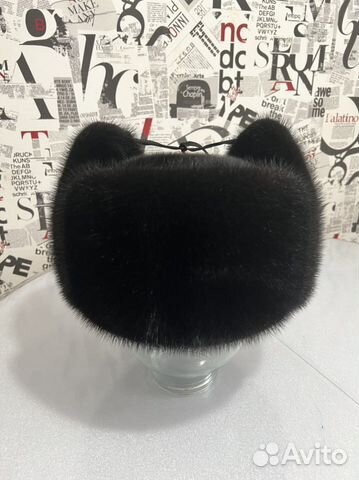 Шапка ушанка норковая