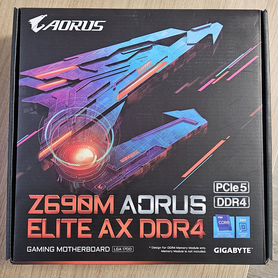 Gigabyte z690m aorus elite ax ddr4 + память 32Gb