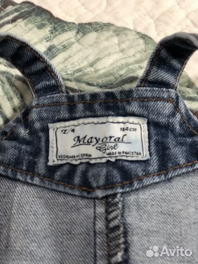 Комбинезон джинсовый для деаочки 104