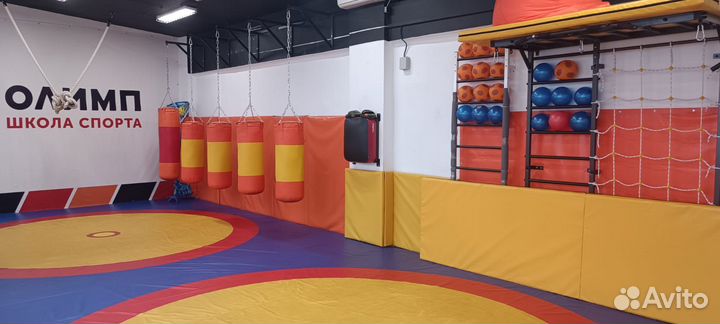 Борцовский ковер 6х6 трехцветный карманы