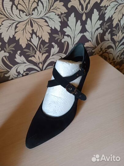 Туфли натуральная замша и кожа