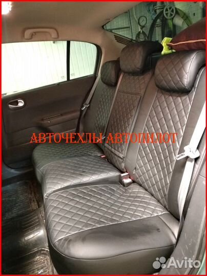 Чехлы Автопилот Renault Megane 3 из экокожи чёрные