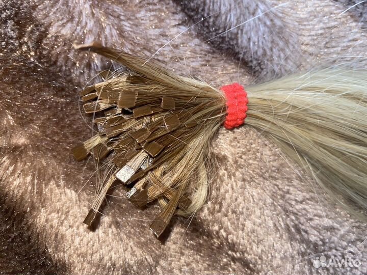 Волосы для наращивания блонд 40 см