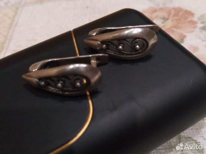 Серьги серебро