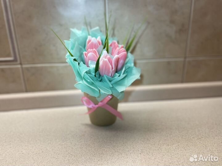 Букет тюльпанов ручной работы