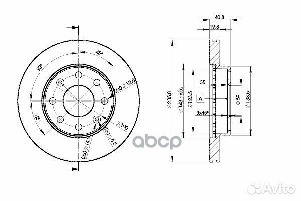 78BD4633-2 диск тормозной передний Daewoo Kalo
