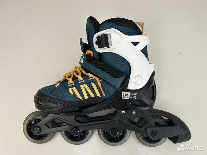 Роликовые коньки раздвижные размер 35-38