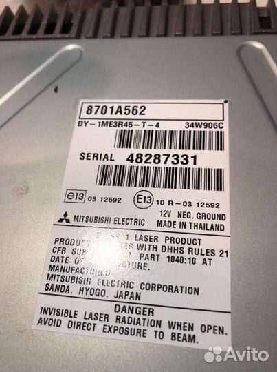 Штатная магнитола mitsubishi pajero sport,asx