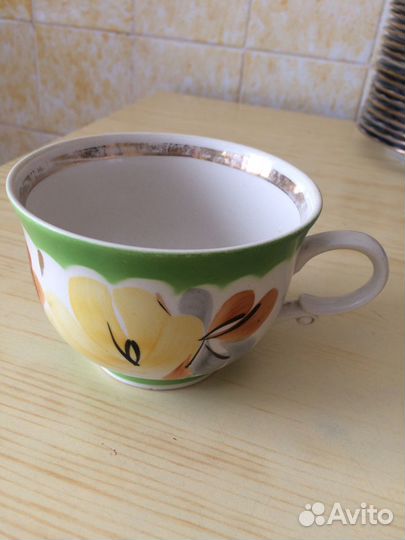 Бокалы, блюдца, розетка (винтаж, СССР)