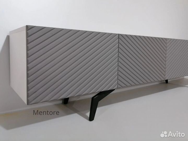 Тумба тв Bravo в цвете графит (на опорах)