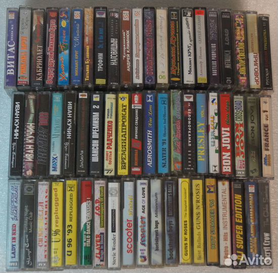 Аудиокассеты compact cassette 55 шт + 36 шт +36 шт