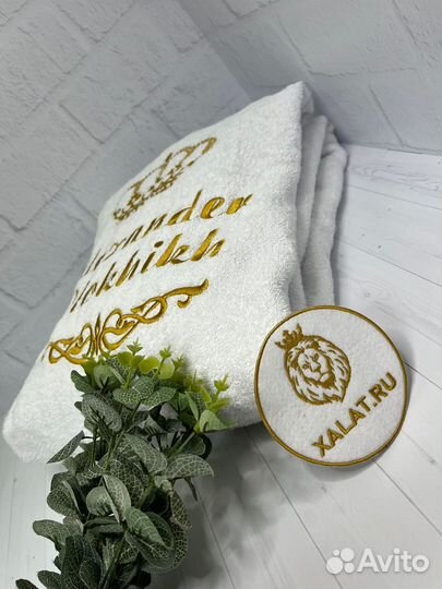 Мужской махровый халат с Короной