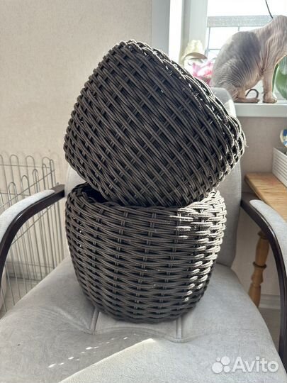 Кашпо из ротанга (полиротанг) 12 л