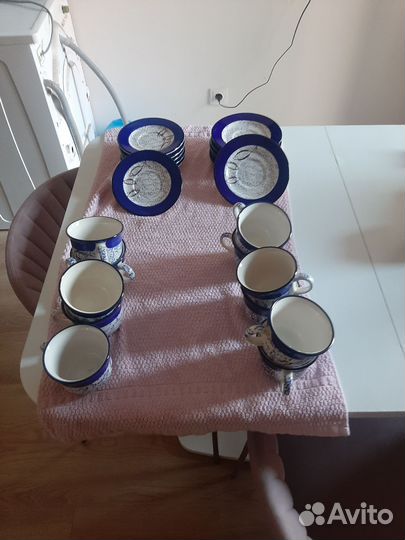 Чайные чашки с блюдцами фарфор