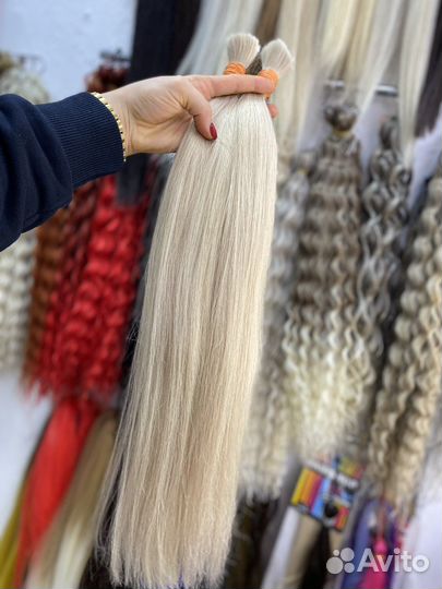Волосы для наращивания 60 см блонд