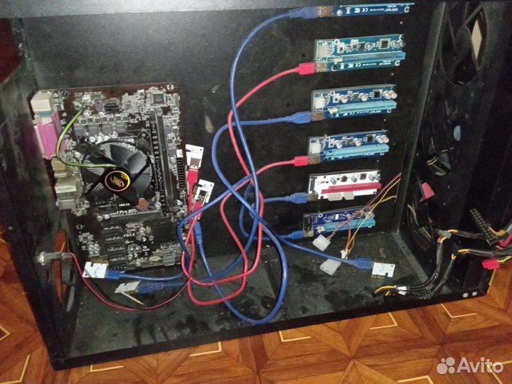 Риг для майнинга на 6 видеокарт