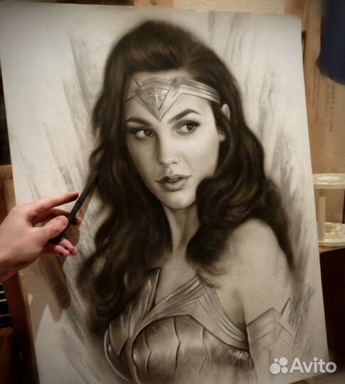 Портрет на заказ рисунок по фото ручная работа
