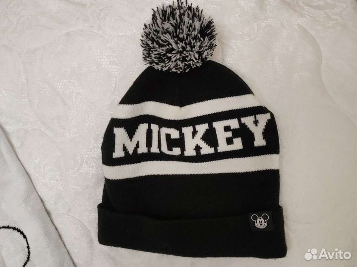 Мужская шапка + шарф H&M Mickey Maus