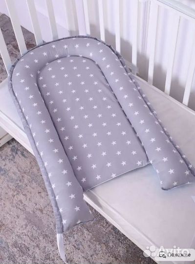 Кокон гнездышко для новорожденного с твердым матра