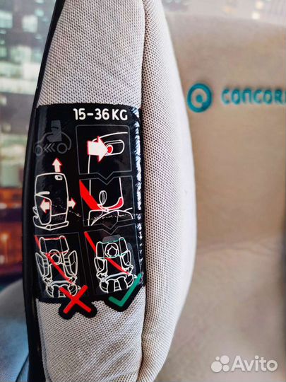 Детское автокресло Concord X-BAG 15-36 кг с isofix