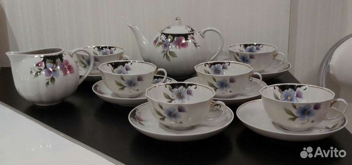 Чайный фарфоровый сервиз СССР