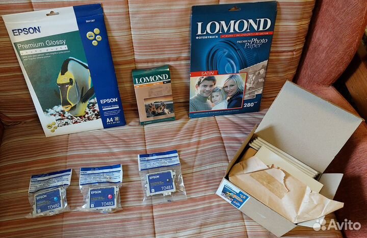 Фотобумага Epson,Lomond, катриджи для принтера