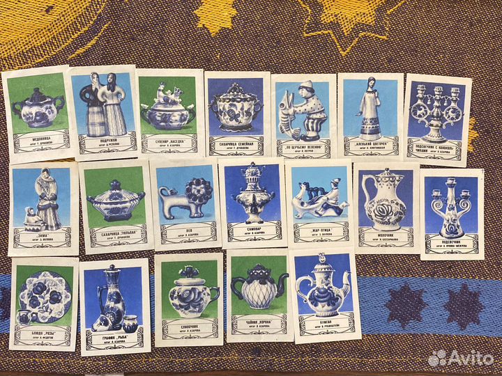 Спичечные этикетки Гжель