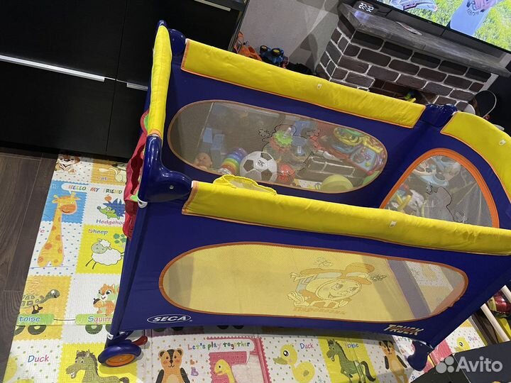 Детская кровать манеж складная с матрасом